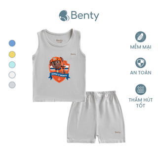 Bộ ba lỗ in hình chó cứu hộ Paw Patrol BENTY thấm hút mồ hôi tốt, quần áo trẻ em cao cấp chính hãng