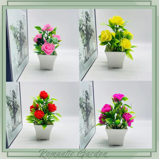  Cây giả kèm chậu để bàn Cây nhân tạo trang trí bàn làm việc Phụ kiện chụp ảnh Trang trí nhà cửa 