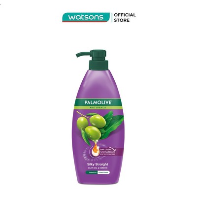 Dầu Gội Và Xả Palmolive Naturals Silky Straight Olive Oil & Keratin 600ml