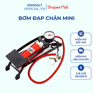 Bơm Đạp Chân Mini 1 Piston Bơm Xe Đạp, Xe Máy, Ô Tô, Bơm Phao,Bóng Nhỏ Gọn Tiện Lợi An Toàn