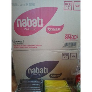  Bán sỉ thùng 12 bịch Bánh Nabati với 2 vị phô mai và socola 