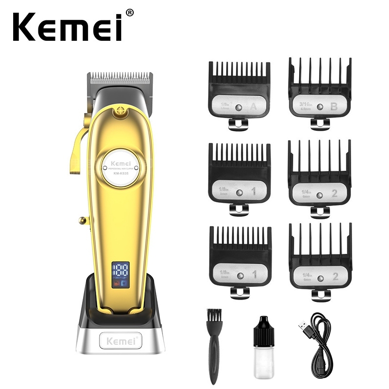 Tông đơ Kemei KM-K53S – Pin khỏe, lưỡi Titanium siêu bén