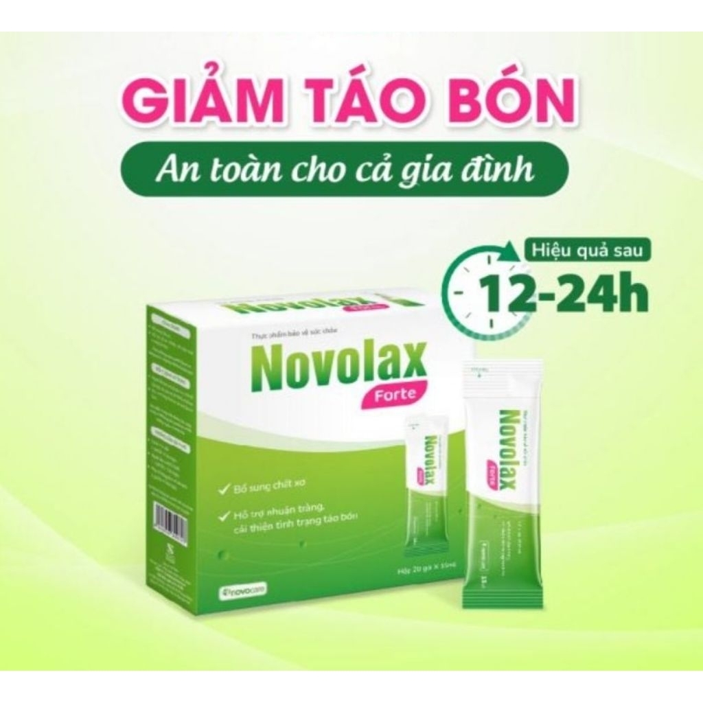 Novolax bổ sung chất xơ hòa tan, giảm táo bón