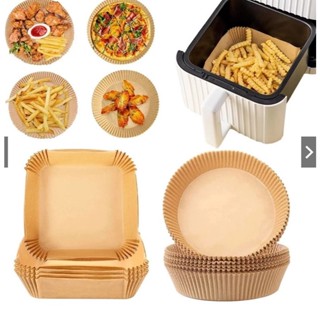  Set 50 Miếng Giấy Lót Nồi Chiên Không Dầu Hình Vuông Giấy lót chống dính nồi chiên không dầu 