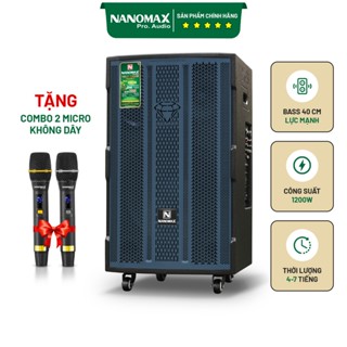Loa Kéo Nanomax X-5 Bass 40cm Công Suất 1200w/max Karaoke Bluetooth