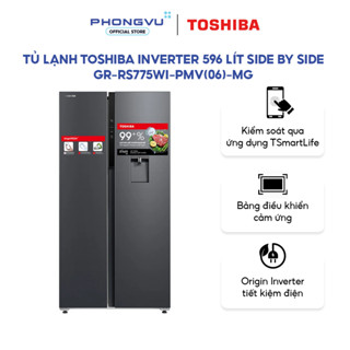 Tủ Lạnh Toshiba Inverter 596LGR-RS775WI-PMV(06)-MG - Side By Side, Điều Khiển Wifi - BH 24 Tháng