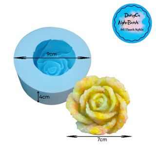  Khuôn Silicon Hoa Hồng Nở 7cm A3 Dùng Ấn Xôi Ấn Xôi Hoa Hồng - ĐỔ RAU CÂU - LÀM NẾN - LÀM SOCOLA 
