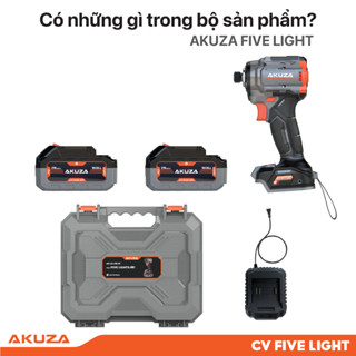 Máy Bắn vít Akuza Five Light - Máy bắn vít cao cấp 21V, 255nm, tính năng tự dừng trên vật liệu mỏng, Không Chổi Than