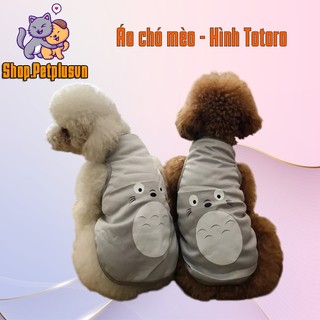 Áo chó mèo Cotton màu xám hình totoro ngộ nghĩnh