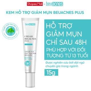 Kem giảm mụn nhanh 24h BEUACNES PLUS mụn trứng cá, chiết xuất rau má, hỗ trợ mờ thâm mụn 15g