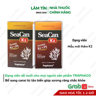 ( Tặng 2 gói muối nano ) Seacan Bổ sung canxi từ tảo biển giảm loãng xương tăng chiều chắc răng dạng viên