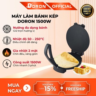 Máy ép bánh khô huế DORON 1500W điều chỉnh 50 - 250 độ, làm nóng nhanh