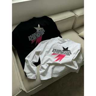 Áo Thun Local Brand MUZIK CLOTHING | SHOOTING STARS - Form Boxy Tay Dài, 100% Cotton 2 Chiều, 280gsm, In Kim Tuyến