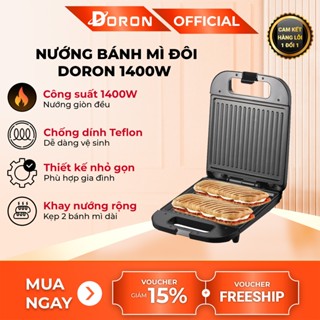 Máy kẹp nướng bánh mì DORON 1400W màu sắc hiện đại, kiểu dáng sang trọng