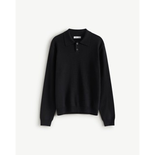 Áo Polo Dệt Kim Tay Dài Nam Form Fitted - Routine 10F25KNI002