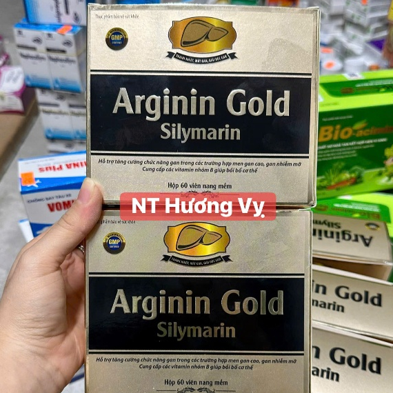 Viên uống bổ gan Arginin Gold Silymarin Đại Uy (Hộp 60 viên) – Giúp mát gan, lợi mật, giải độc gan