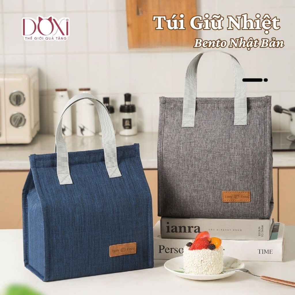 Túi Giữ Nhiệt Đựng Hộp Cơm Vải Oxford 3 Lớp Cách Nhiệt Chống Thấm Dành Cho Học Sinh, Sinh Viên, Dân Văn Phòng | Doxi