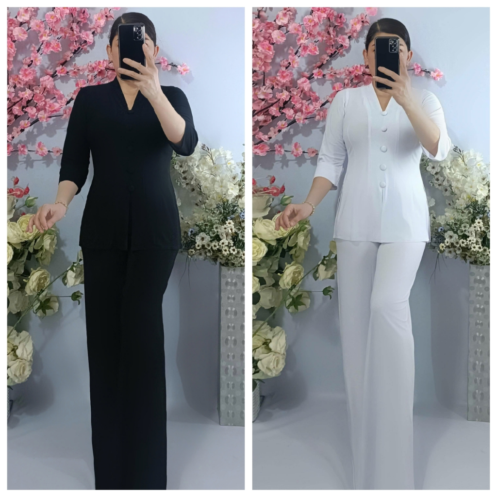 Bộ Bà Lai Tay Lỡ Ống Rộng