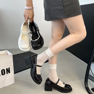  Giày sục lolita phối ren đế cao 5cm trẻ trung H102 