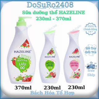  Sữa dưỡng thể HAZELINE Matcha & Lựu Đỏ - Yến mạch dâu tằm 230m l- 370ml 