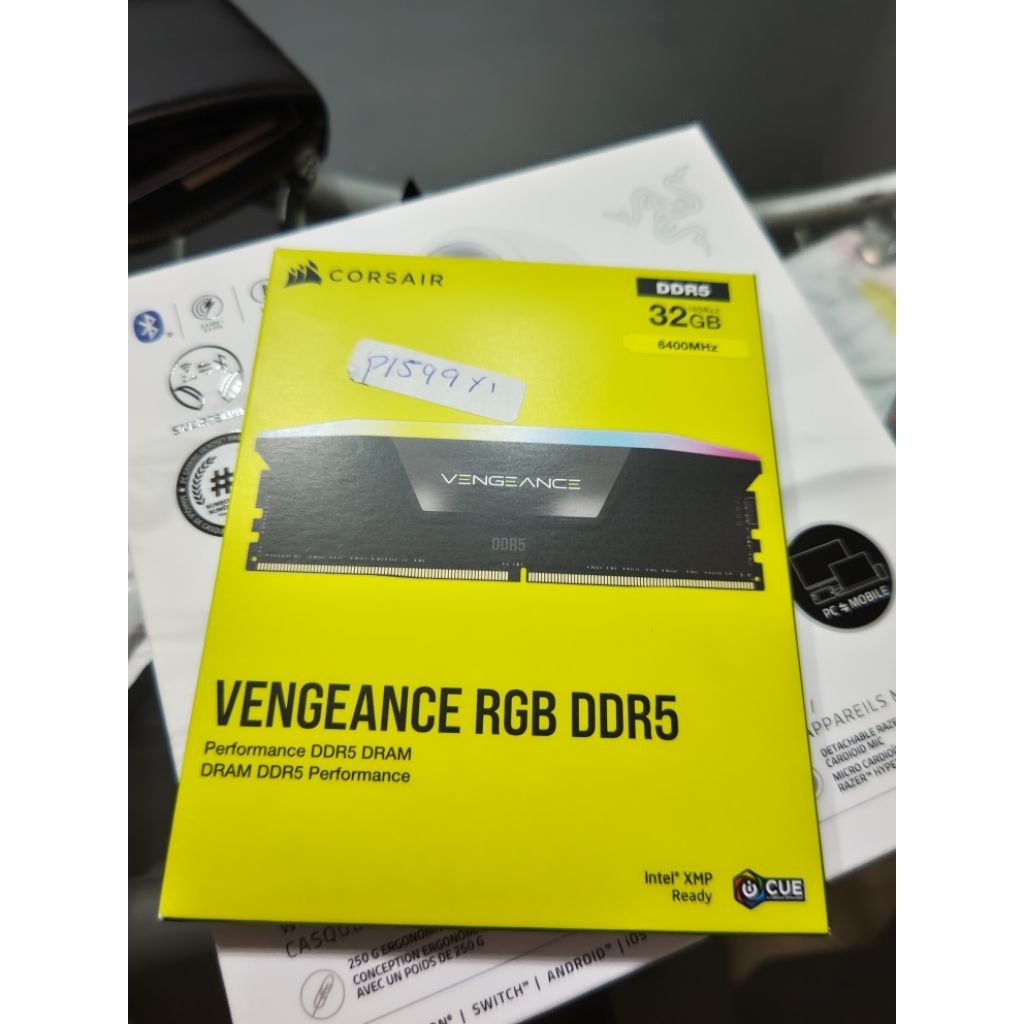 RAM tần số cao CORSAIR VENGEANCE RGB DDR5 32GB 6400MHz BOX NEW SEALED