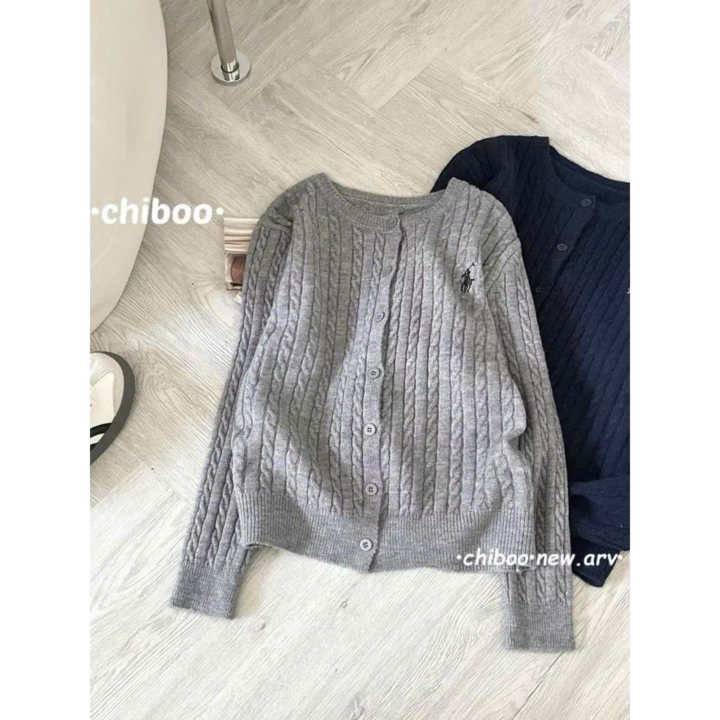 Áo Cardigan Len Thêu Ngựa/FREESIZE/4 MÀU CHẤT LEN LÔNG THỎ/BESTORE