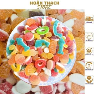 Sỉ 1kg kẹo dẻo phủ đường mix đủ vị siêu ngon HOÀN THẠCH STORE