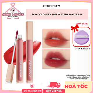  COLORKEY Son Tint Watery Matte Lip dưỡng ẩm Không lem không dính cốc 1.8g | Minihouse 