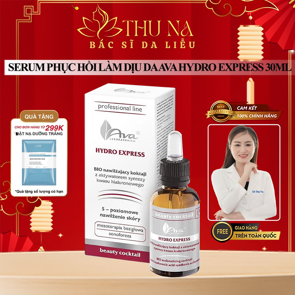Tinh chất AVA Hydro Express giúp dưỡng ẩm, phục hồi làm dịu da 30ml