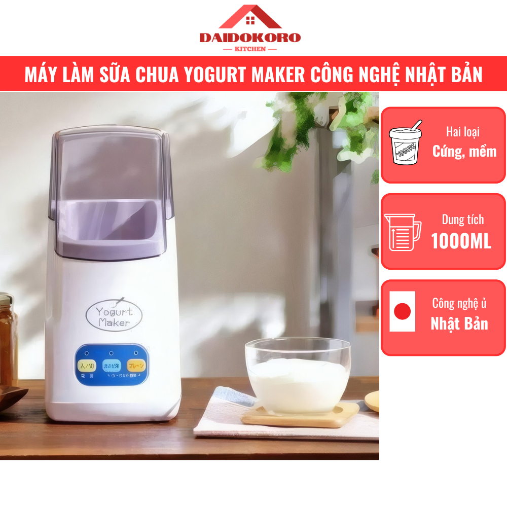Máy Làm Sữa Chua Yogurt Maker Nhật Bản, 02 Chế độ Cứng và Mềm [Hàng Loại 1]  Bảo hành 03 tháng