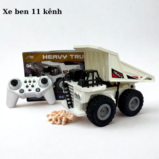  Xe ben điều khiển từ xa đồ chơi xe công trình pin sạc nâng hạ thùng mô hình xe tải điều khiển được 
