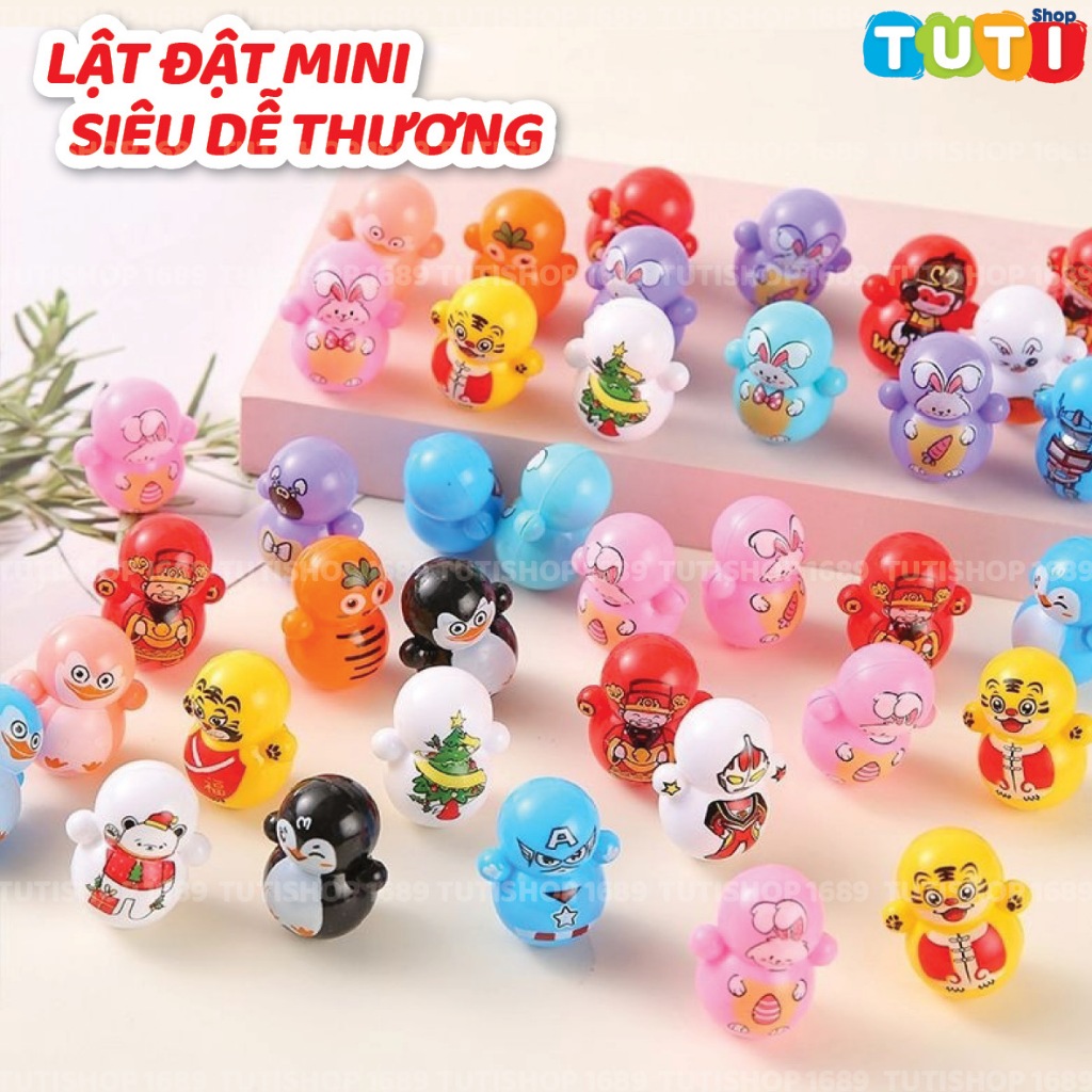 Combo 100 Lật đật mini, đồ chơi cho bé dễ thương squid game - Lật đật mini nhiều mẫu cute quà tặng c