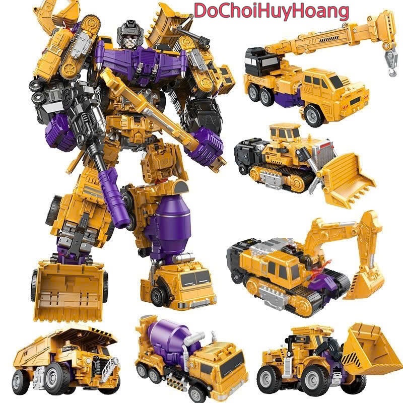 Mô hình xe robot Devastator vàng 6in1