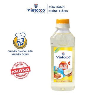 Dầu dừa tinh luyện Vietcoco 250ml, dầu dừa không chất phụ gia an toàn khi sử dụng
