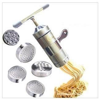 Dụng Cụ Làm Mì Bún Tươi 5 Đầu Inox Cao Cấp An Toàn Cho Gia Đình, Máy Ép Sợi Bánh Canh Spaghetti Khuôn Tạo Sợi Mì Sợi Bún