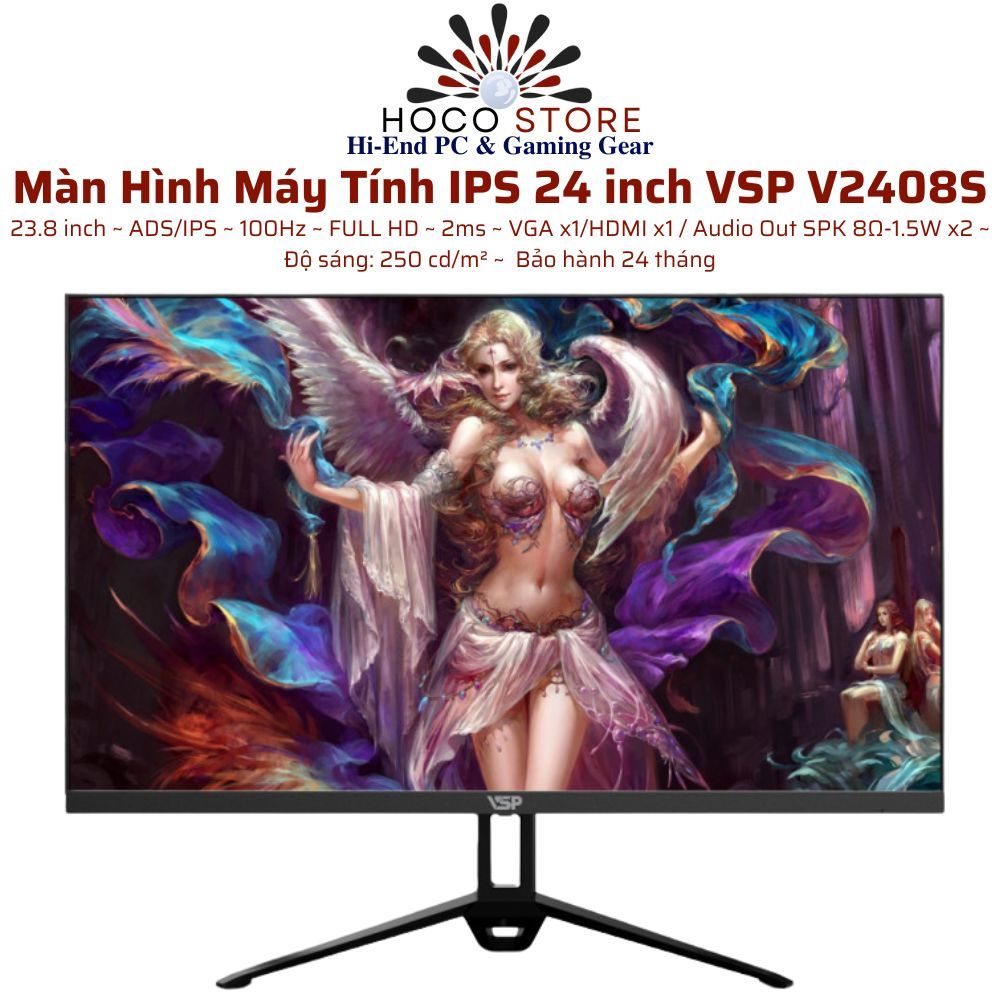 Màn Hình Máy Tính VSP AiVision A244FS 100Hz 24 Inch IPS Full HD | Hoco Store PC | BigBuy360 - bigbuy360.vn