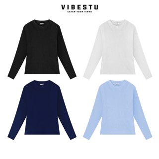  Áo Thun Trơn Tay Dài Baby Tee VIBESTU Áo Thun Trơn Nữ Ôm Body Local Brand 230Gsm 100% Cotton Premium Đã Xử Lý Co Rút 