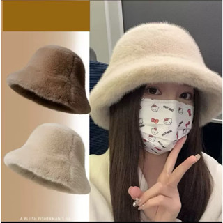  Mũ lông thỏ trơn cute dễ thương mềm mại mùa đông ấm áp thời trang sang chảnh 