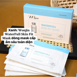   8 2025 XẢ DATE  Set 10 miếng Mặt Nạ Wonjin xanh dương cấp nước 