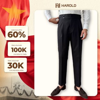 [Premium] Quần Âu Nam Cạp Cao Ống Suông Cao Cấp Harold Sidetab Season 2 Vải Chống Nhăn, Co Giãn Đứng Form Tôn Dáng