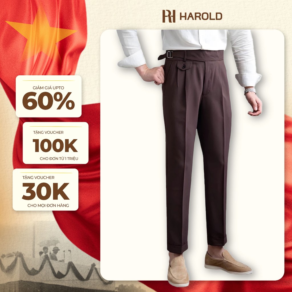 [Premium] Quần Âu Nam Cạp Cao Ống Suông Cao Cấp Harold Gurkha Season 2 - Quần Tây Vải Thoáng Mát, Ch