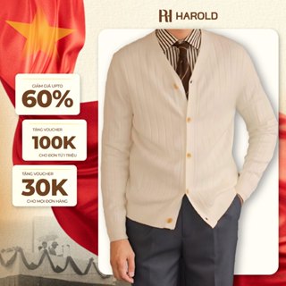 Áo Khoác Len Cardigan Harold Knit Cardigan Season 1 Vải Len Mềm Mịn, Giữ Nhiệt Tốt, Không Xù Lông, Không Co Rút