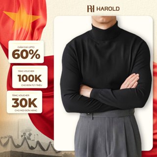 Áo Len Cổ Lọ Cao Cấp Tay Dài Rollneck Knit Rollneck Sweater Harold Thiết Kế Trẻ Trung, Vải Thoáng Mát, Co Giãn.