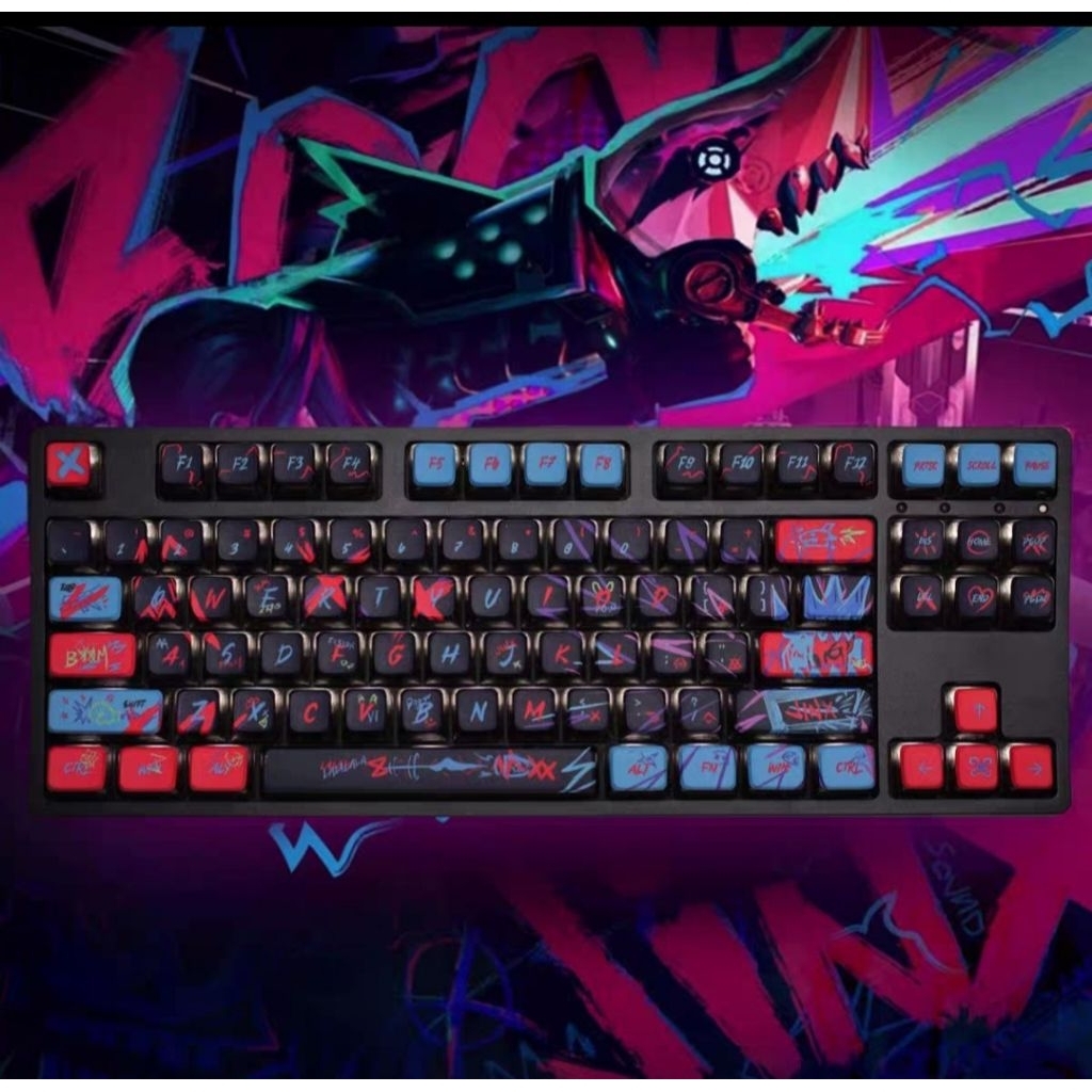 Keycap LOL Jinx phong cách Gravity sắc màu siêu ngầu cho bàn phím | BigBuy360 - bigbuy360.vn