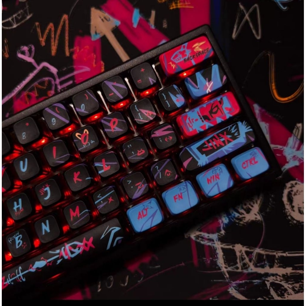 Keycap LOL Jinx phong cách Gravity sắc màu siêu ngầu cho bàn phím | BigBuy360 - bigbuy360.vn