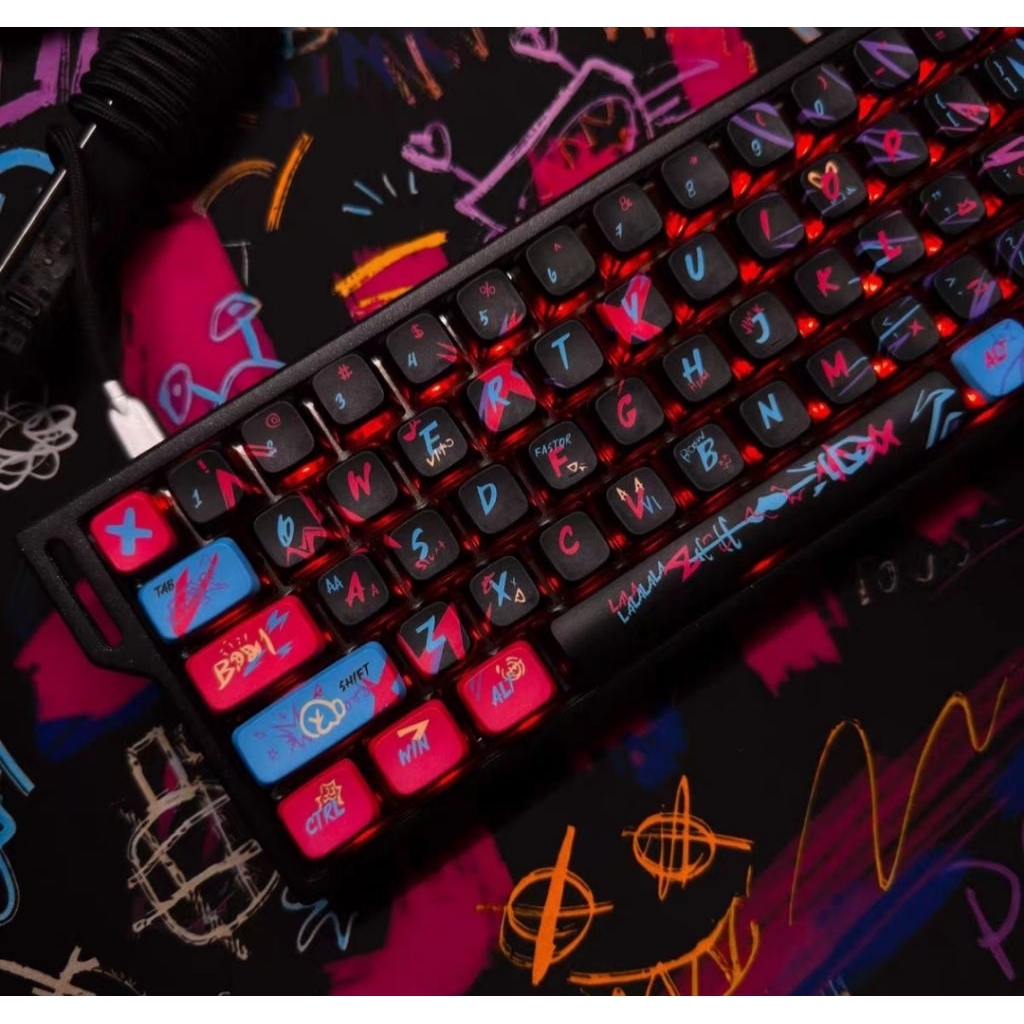 Keycap LOL Jinx phong cách Gravity sắc màu siêu ngầu cho bàn phím | BigBuy360 - bigbuy360.vn