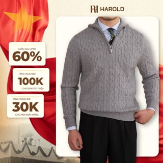 Áo Len Tay Dài Nam Cao Cấp Harold Dệt Thừng Cổ Lọ Thiết Kế Sang Trọng, Vải Mềm Mịn, Giữ Ấm Tốt, Độ Bền Cao, Ít Xù