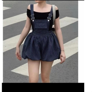 [bigsize 60-90kg] set yếm bí + áo trễ vai đen không kèm gấu (mã 509)