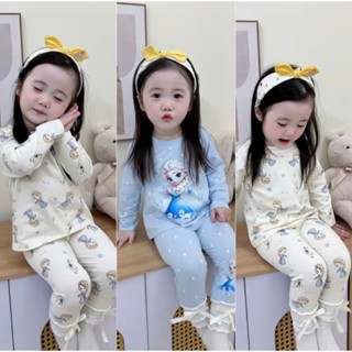  Sét Bộ Quần Áo Thu Đông In 5D Spidermen - Elsa Size 12-40kg Chất Liệu Thun Cotton Mềm Mịn  Elsa  