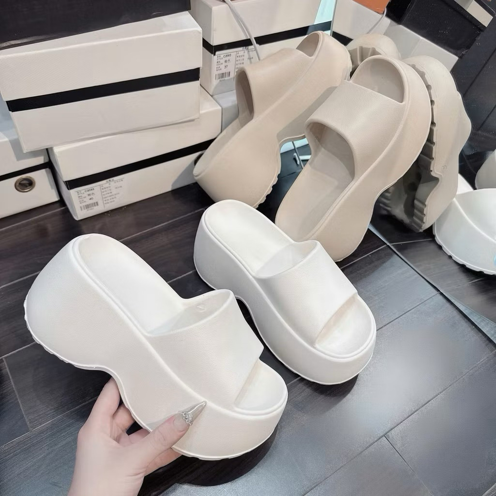 Dép lê mội quai nữ đế cao 9cm chất liệu eva êm ái nhẹ chân thiết kế sang chảnh mẫu mới 2025